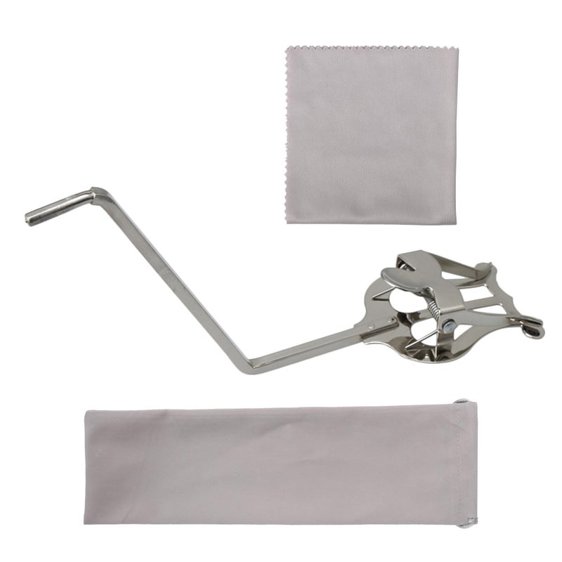 Lovermusic Silver Round Socket Sax Clamp-On Clip Holder Lyre Replacement for Alto Tenor Saxophone - Image 1